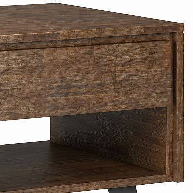 Simpli Home Lowry Solid Acacia Wood End Table