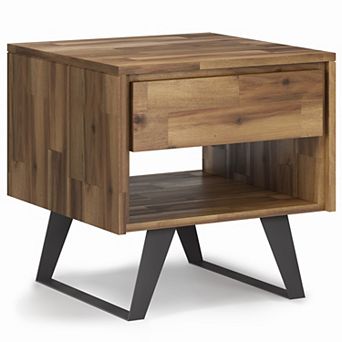 Simpli Home Lowry Solid Acacia Wood End Table