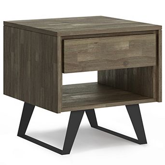 Simpli Home Lowry Solid Acacia Wood End Table