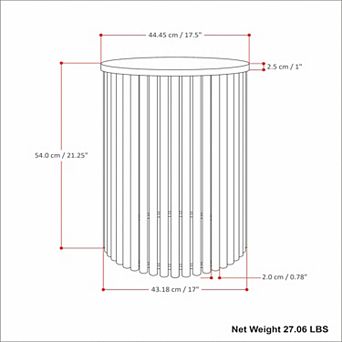 Simpli Home Demy 17.5" Wide Industrial End Table