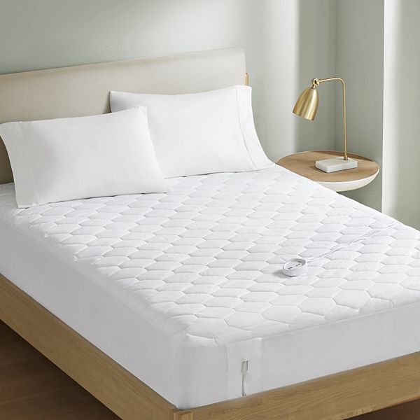 Serta Cotton Rich Heated Mattress Pad - White (KING)