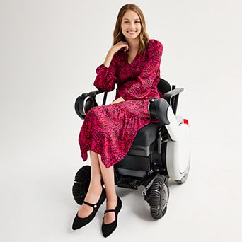 Women's Nine West Adaptive V-Neck Midi Dress