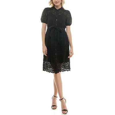 Women's Nicole Miller Lace Shirt Dress