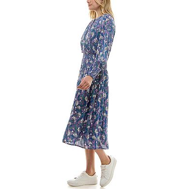 Women's Nicole Miller Lora Long Sleeve Printed Dress