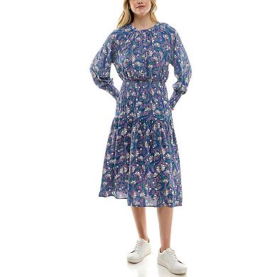 Women's Nicole Miller Lora Long Sleeve Printed Dress