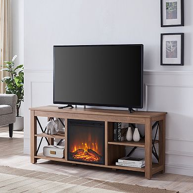 Finley & Sloane Sawyer Rectangular Electric Log TV Stand