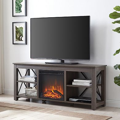 Finley & Sloane Sawyer Rectangular Electric Log TV Stand
