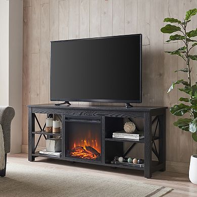 Finley & Sloane Sawyer Rectangular Electric Log TV Stand