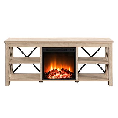 Finley & Sloane Sawyer Rectangular Electric Log TV Stand