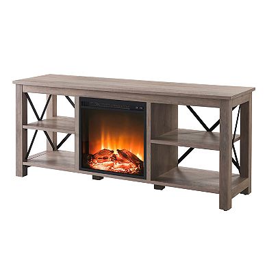 Finley & Sloane Sawyer Rectangular Electric Log TV Stand