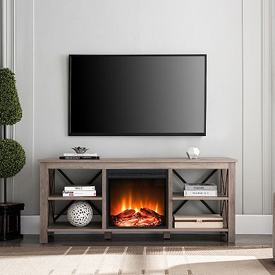 Finley & Sloane Sawyer Rectangular Electric Log TV Stand