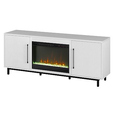 Finley & Sloane Julian Rectangular Crystal Fireplace TV Stand