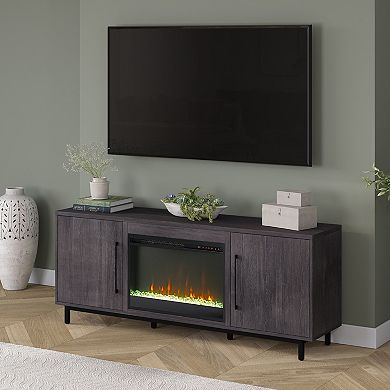 Finley & Sloane Julian Rectangular Crystal Fireplace TV Stand