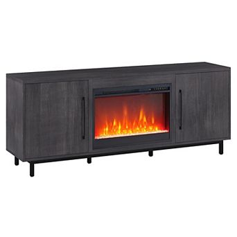 Finley & Sloane Julian Rectangular Crystal Fireplace TV Stand
