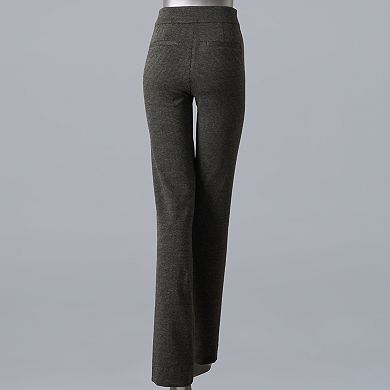 Women's Simply Vera Vera Wang Mid Rise Pull-On Ponte Bootcut Pants