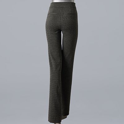 Women's Simply Vera Vera Wang Mid Rise Pull-On Ponte Bootcut