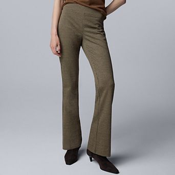 Women's Simply Vera Vera Wang Mid Rise Pull-On Ponte Bootcut Pants