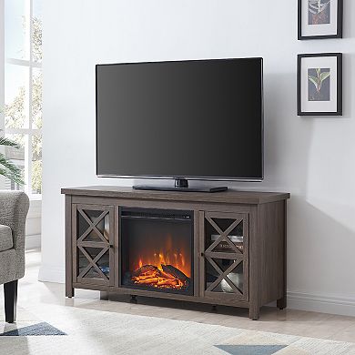 Finley & Sloane Colton Rectangular Electric Log Fireplace TV Stand