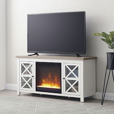 Finley & Sloane Colton Rectangular Crystal Fireplace TV Stand