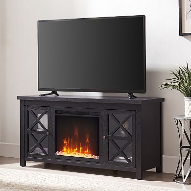 Finley & Sloane Colton Rectangular Crystal Fireplace TV Stand