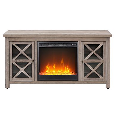 Finley & Sloane Colton Rectangular Crystal Fireplace TV Stand