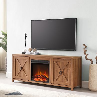 Finley & Sloane Granger Rectangular Electric Log Fireplace TV Stand