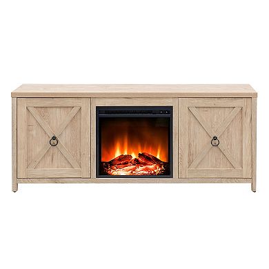 Finley & Sloane Granger Rectangular Electric Log Fireplace TV Stand