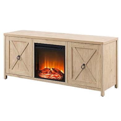 Finley & Sloane Granger Rectangular Electric Log Fireplace TV Stand