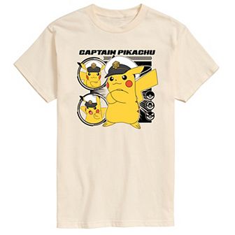 Men's Pokemon Captain Pikachu Graphic Tee