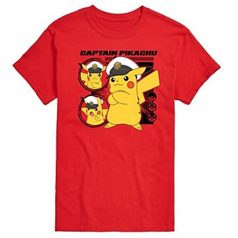 Men's Pokemon Captain Pikachu Graphic Tee