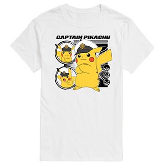Men's Pokemon Captain Pikachu Graphic Tee