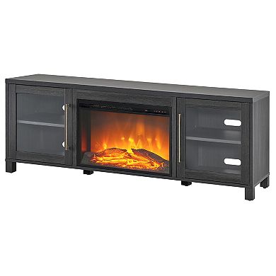 Finley & Sloane Quincy Rectangular Electric Log Fireplace TV Stand