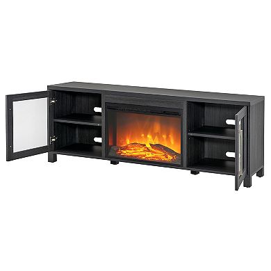 Finley & Sloane Quincy Rectangular Electric Log Fireplace TV Stand