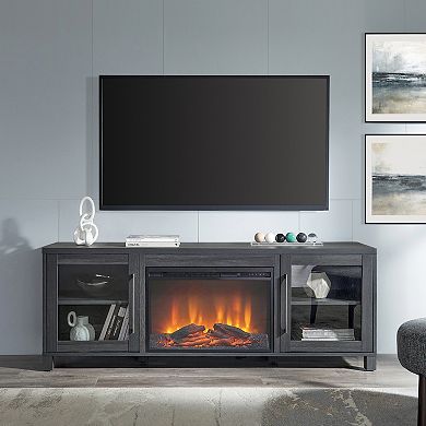 Finley & Sloane Quincy Rectangular Electric Log Fireplace TV Stand