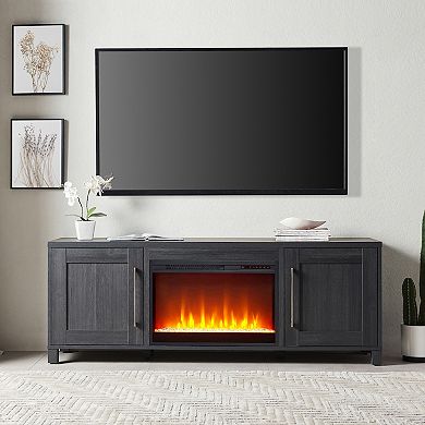 Finley & Sloane Chabot Crystal Fireplace TV Stand