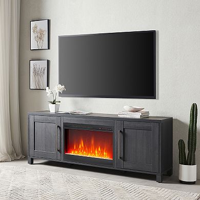 Finley & Sloane Chabot Crystal Fireplace TV Stand