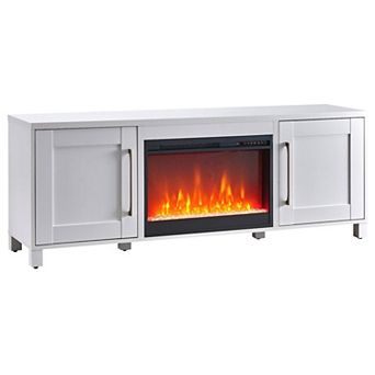 Finley & Sloane Chabot Crystal Fireplace TV Stand
