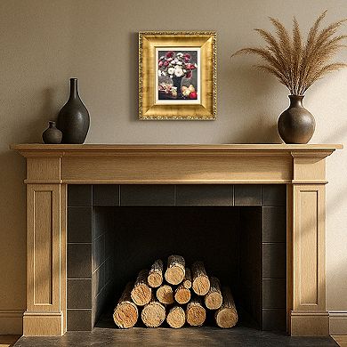 American Art Décor Ornate Framed "Asters and Fruit" Canvas Print by Henri Fantin-Latour