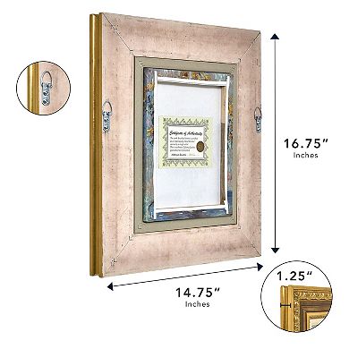 American Art Décor Ornate Framed "Jerusalem Artichoke Flowers" Canvas Print by Claude Monet