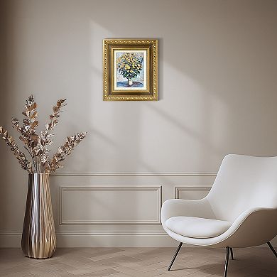 American Art Décor Ornate Framed "Jerusalem Artichoke Flowers" Canvas Print by Claude Monet