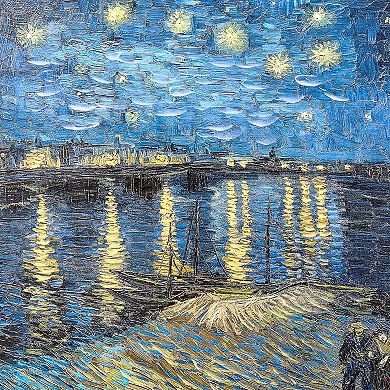 American Art Décor Ornate Framed "Starry Night Over the Rhone" Canvas Print by Vincent van Gogh
