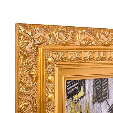 American Art Décor Ornate Framed "Cafe Terrace at Night" Canvas Print by Vincent van Gogh