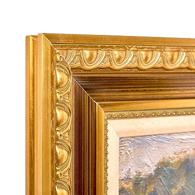 American Art Décor Ornate Framed "View of the Siene" Canvas Print by Georges Seurat