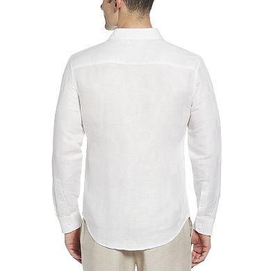 Men's Cubavera Geometric Dobby Textured Long Sleeve Button-Down Shirt