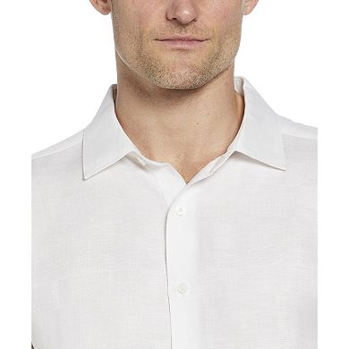 Men's Cubavera Geometric Dobby Textured Long Sleeve Button-Down Shirt