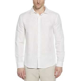 Men's Cubavera Geometric Dobby Textured Long Sleeve Button-Down Shirt