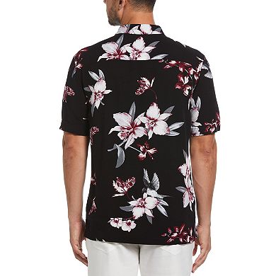Men's Cubavera Floral Print Short Sleeve Button-Down Shirt