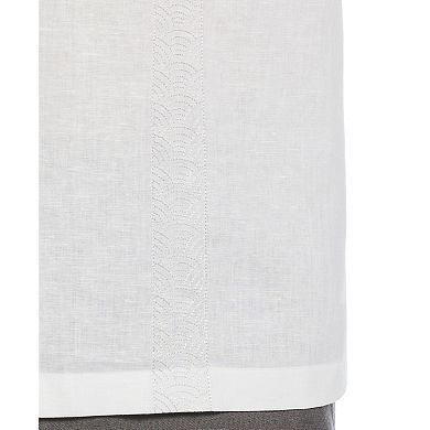 Men's Cubavera Embroidered Contrast Wave Short Sleeve Button-Down Panel Shirt