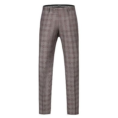 Men's 3-piece Performance Stretch Slim Fit Check Suit