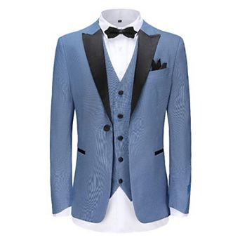 Men's 3 pc Birdseye Peak Lapel Tuxedo Set